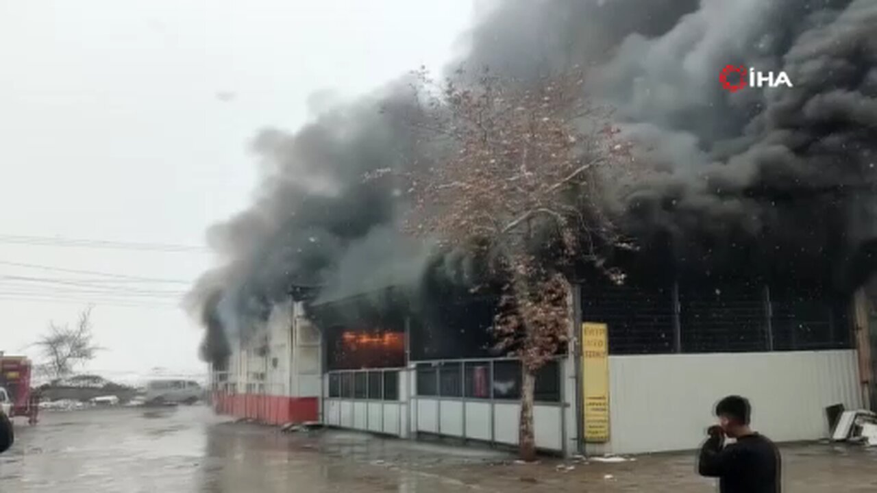 Malatya’daki iş yeri yangının yeni görüntüleri ortaya çıktı