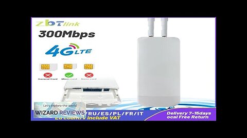 Zbtlink Outdoor 4G Router 300Mbps CAT4 LTE Roteador Waterproof 4G SIM Card Review