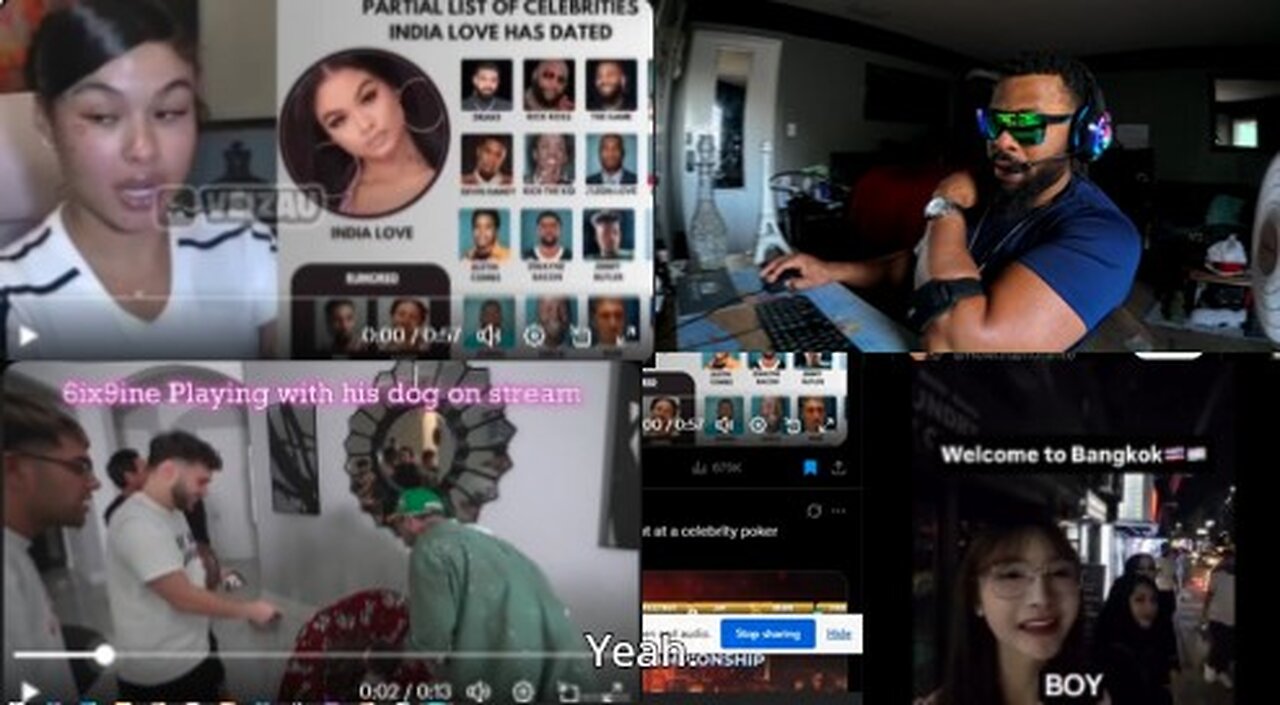 India Love Stops Hoeing; Lady or Ladyboy: 6ix9ine Grabs dogs Nuts.