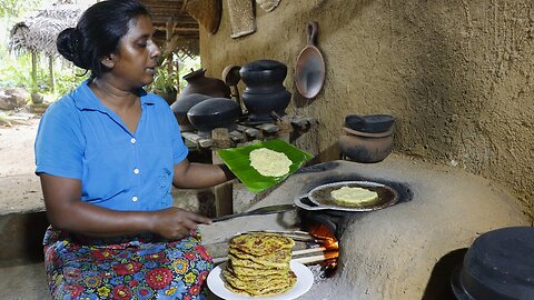 Egg Black Curry with Potato Roti | Traditional Sri Lankan Village Recipe