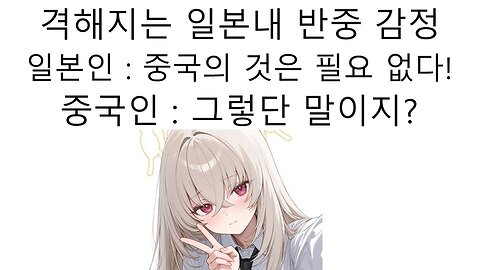 중국꺼 필요 없다고? 그럼 한자 쓰지 마라 중국인 발언에 데꿀멍 해버린 일본