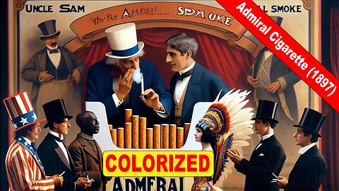 Admiral Cigarette (1897) | Old Colorized Movie