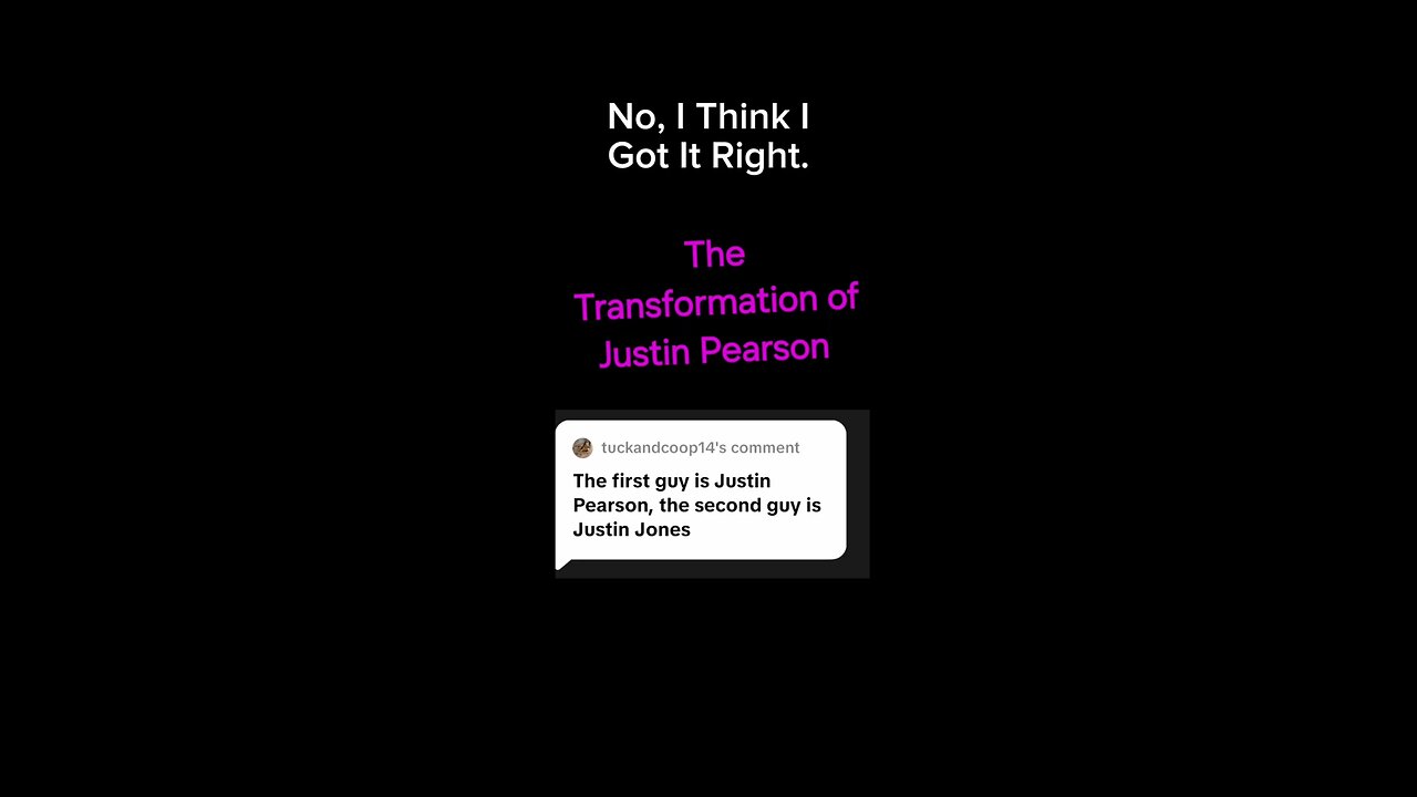 This IS Justin PEARSON