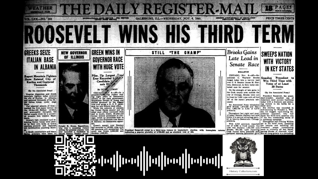 #OnThisDay November 5, 1940: Uncharted Re-Election
