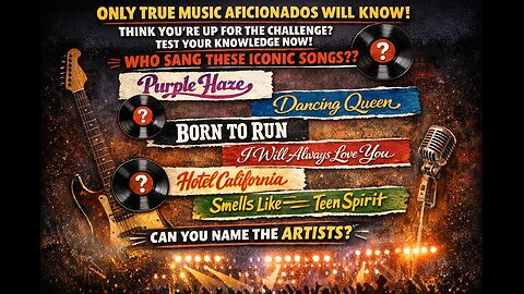 Only true music aficionados will be able to guess who sang these iconic songs!
