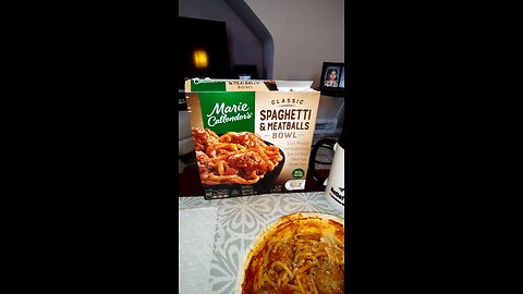 Eating Marie Callender's Classic Spaghetti & Meatballs Bowl Dbn, MI, 1/15/26