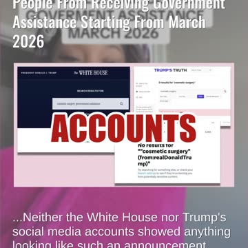 Fact Check: Trump Did NOT Say Cosmetic Surgery Will Stop People From Receiving Government Assistance