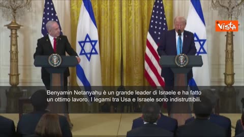 NOTIZIE DAL MONDO Trump:'Netanyahu è un grande leader,ha fatto un ottimo lavoro.I legami tra Usa e Israele sono indistruttibili”. Così il Presidente Usa Donald Trump, durante la conferenza stampa congiunta con il premier israeliano Netanyahu