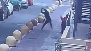 An elderly man and a disabled woman in a wheelchair were brutally assaulted in Italy by an illegal