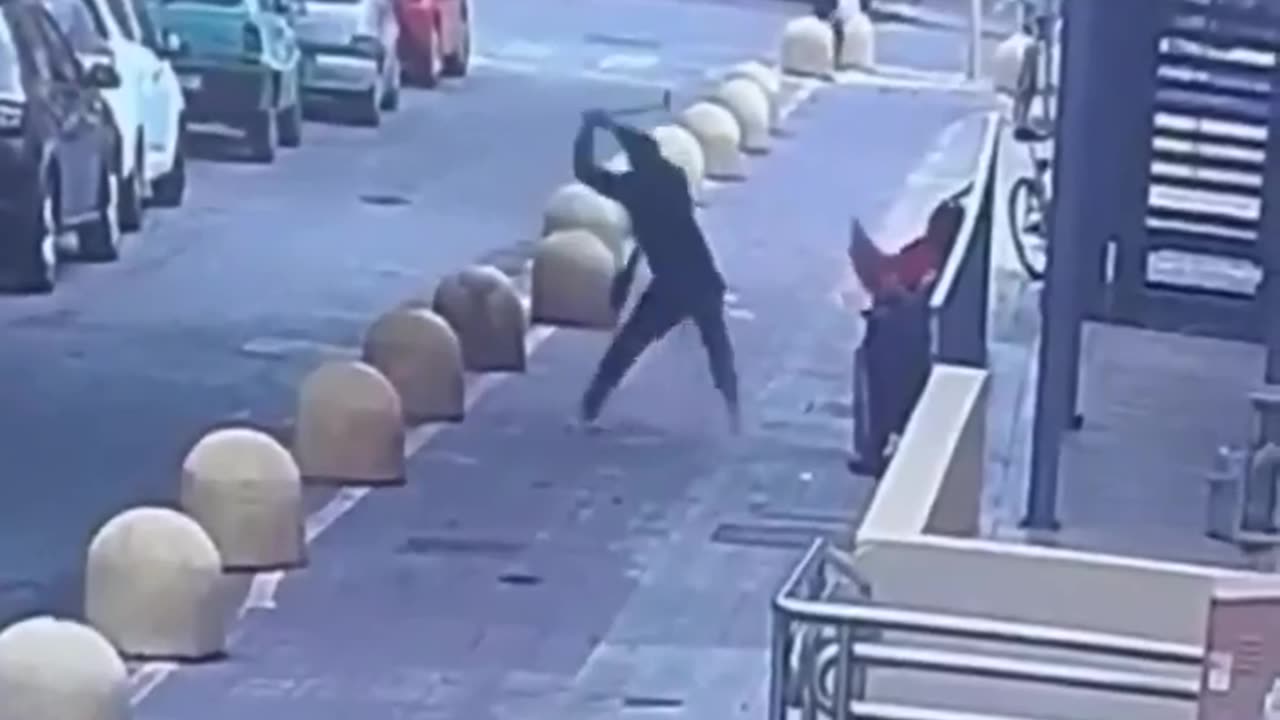 An elderly man and a disabled woman in a wheelchair were brutally assaulted in Italy by an illegal