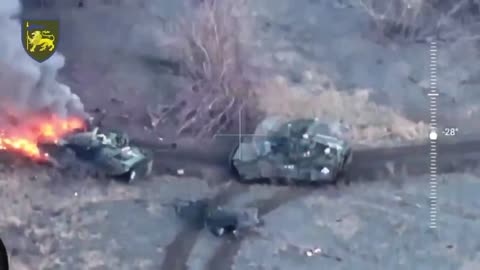 Ukrainian Drones and Artillery Tear Apart Russian Armored Column