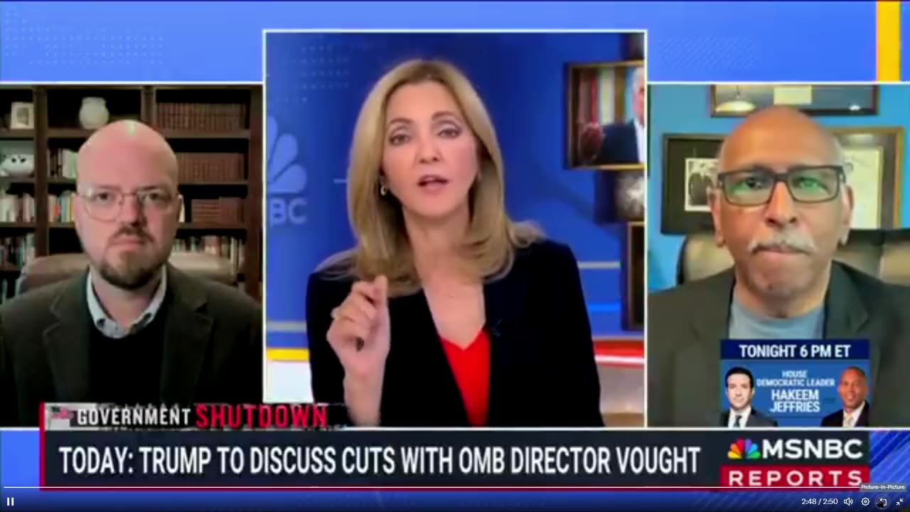MSDNC is in a FULL BLOWN PANIC right now over Russ Vought and firings