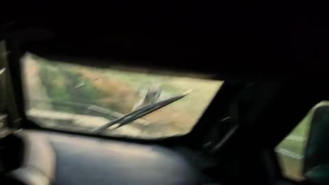 Russian Drone Slams into Ukrainian APC