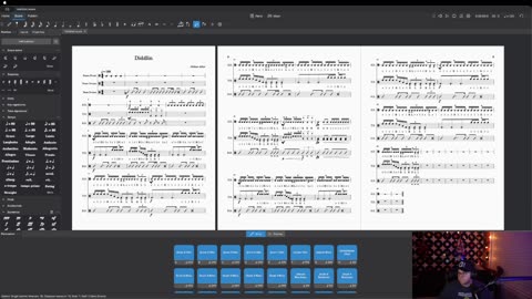 Grooving and writing some drumline cadences