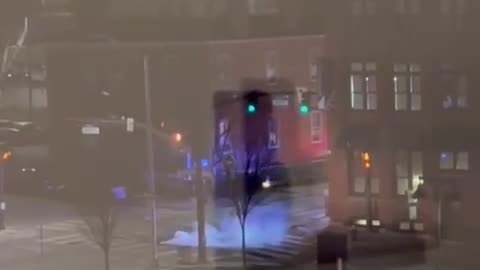 Smoke from manhole following loud boom 💥 Providence, Rhode Island