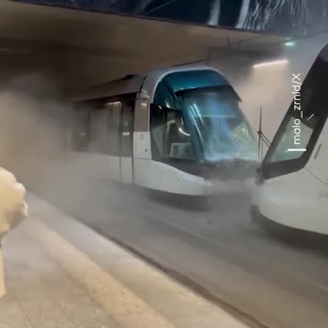 Two Trams Collided in the Tunnel in Eastern French City of Strasbourg 🥲😳