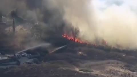 Fire Sparked in Poway San Diego California