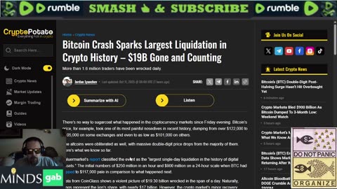 Saturday Crypto Talk 10/11/25: Largest Crypto Liquidation Event In History