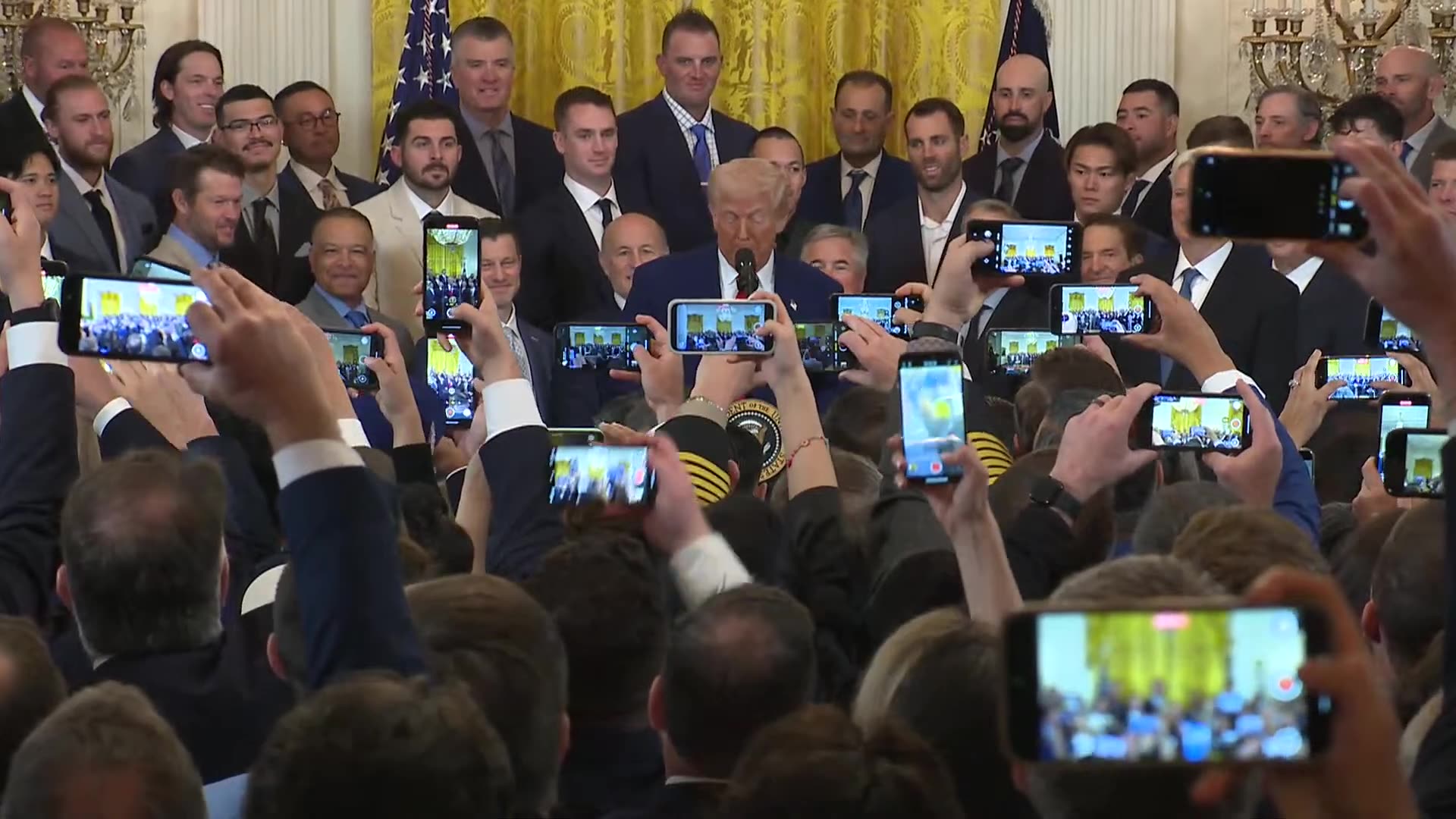 President Trump Participates in a Visit with the 2024 World Series Champions the Los Angeles Dodgers