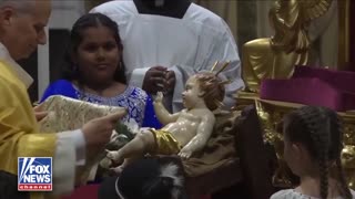 Pope Leo celebrates his first Christmas Eve Mass at St. Peter’s Basilica.
