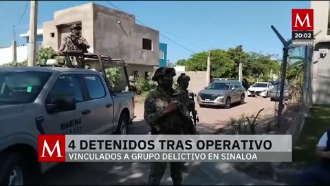 Detienen a 4 integrantes del Cártel del Pacífico en operativo en Culiacán