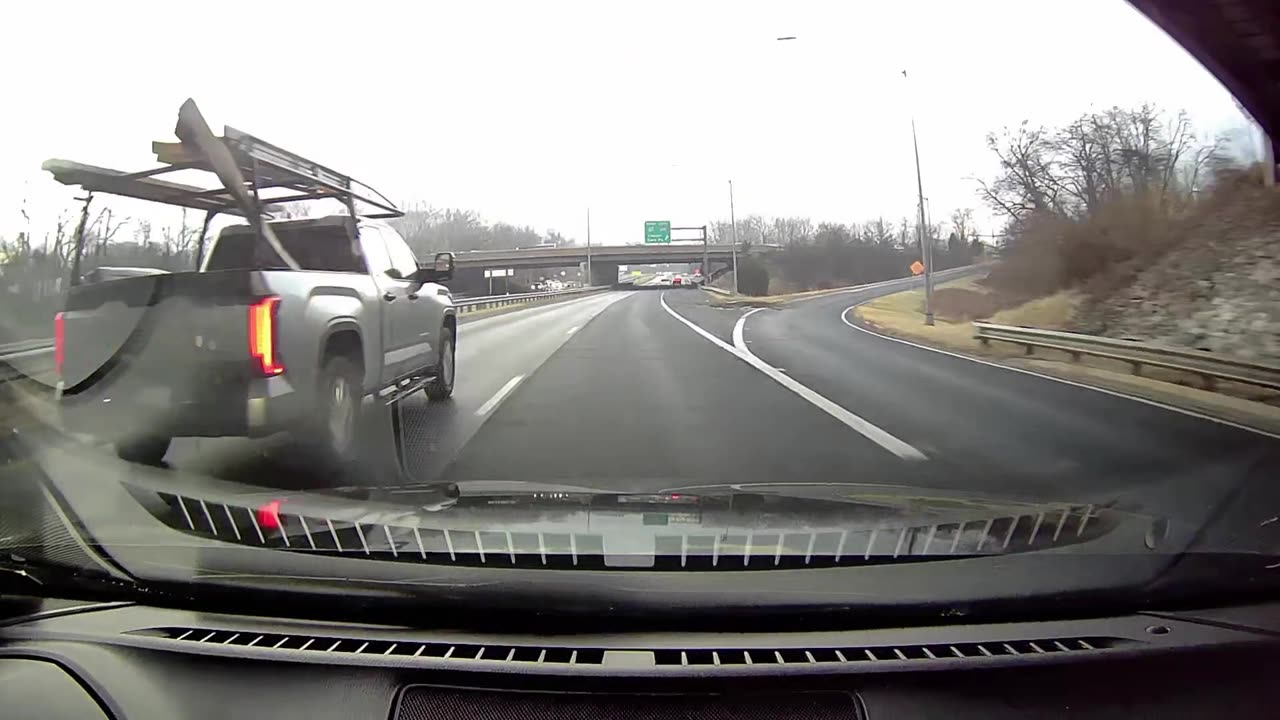 Dashcam: Truck cuts me off