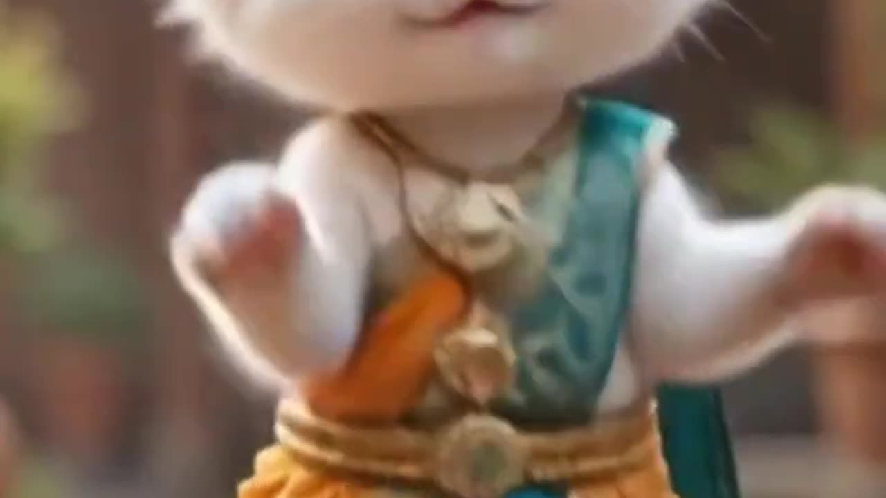 Kitten funny dance
