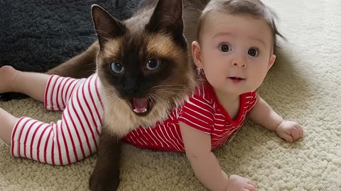 Cats Protecting Babies Like Their Own Kittens 😘😸