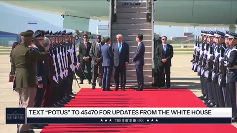 President Trump Arrives at Busan, South Korea