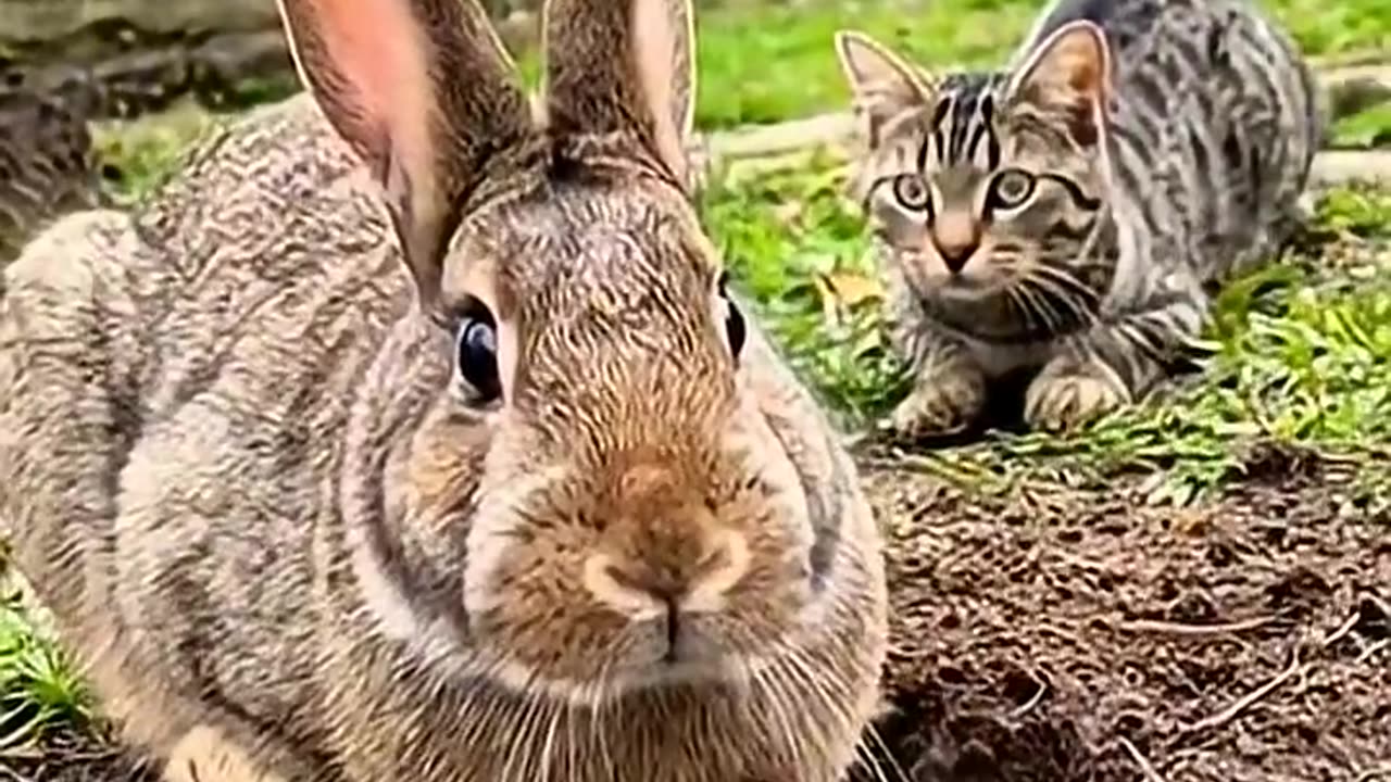 Cat SAVES Baby Rabbits From Weasel