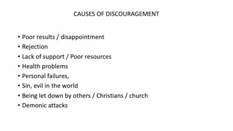 Discouragement