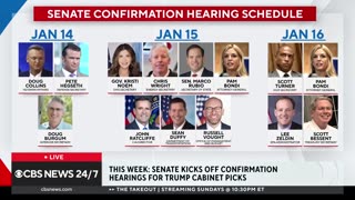 Senate confirmation hearings for Trumps Cabinet picks