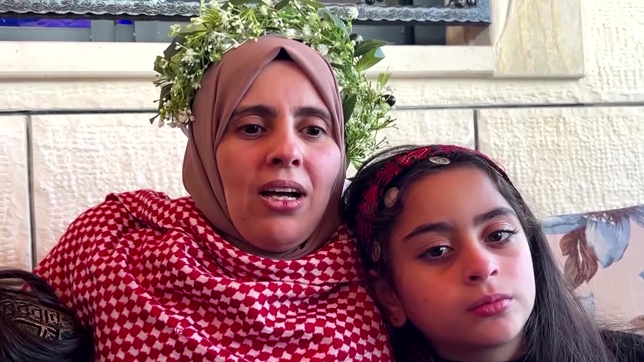 Freed Palestinian prisoner reunited with her three children