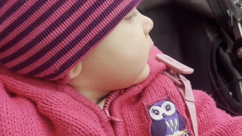 Baby Kayla Waiting for Her Two Sisters After School 🚪