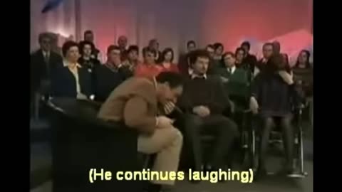 Host laughing at guests voice