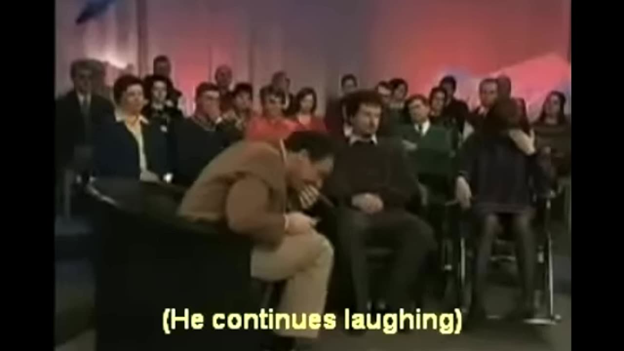 Host laughing at guests voice