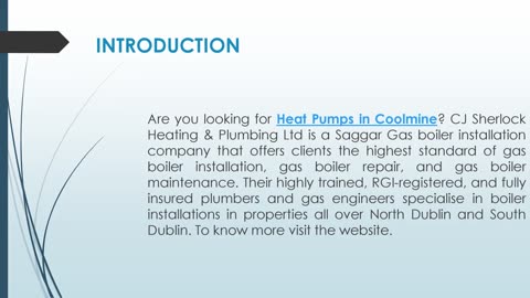Are you looking for Heat Pumps in Coolmine?