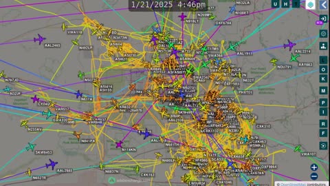 a Monster Time Lapse of Flying Cancer sticks over Arizona in January 2025 - no audio -
