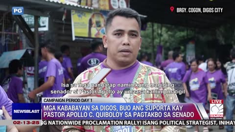 Mga kababayan sa Digos, buo ang suporta kay Pastor Apollo C. Quiboloy sa pagtakbo sa Senado