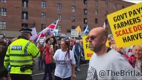 Anti-Labour protest ERUPT in Liverpool during Labour's conference.