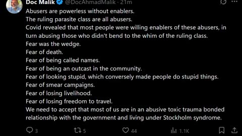 Living under Stockhom syndrome