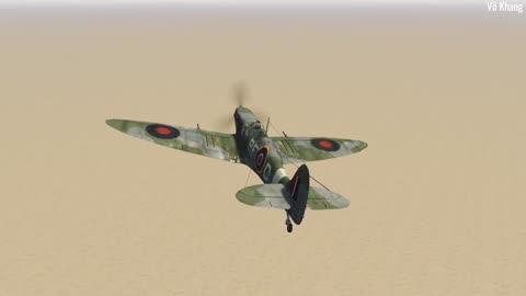 German and Royal Air Force Supermarine Spitfire Mk.IIB fighter aircraft