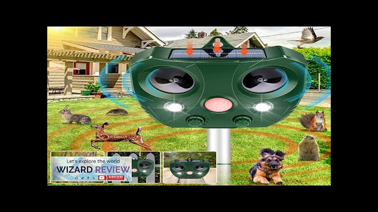 Solar Ultrasonic Animal Repeller2024 Upgrade Cat Repellent OutdoorSolar Outdoor Animal Review