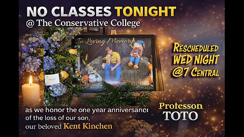 NO CLASS TONIGHT - Rescheduled for WED NIGHT @7 - Due to the Anniversary of our sons death