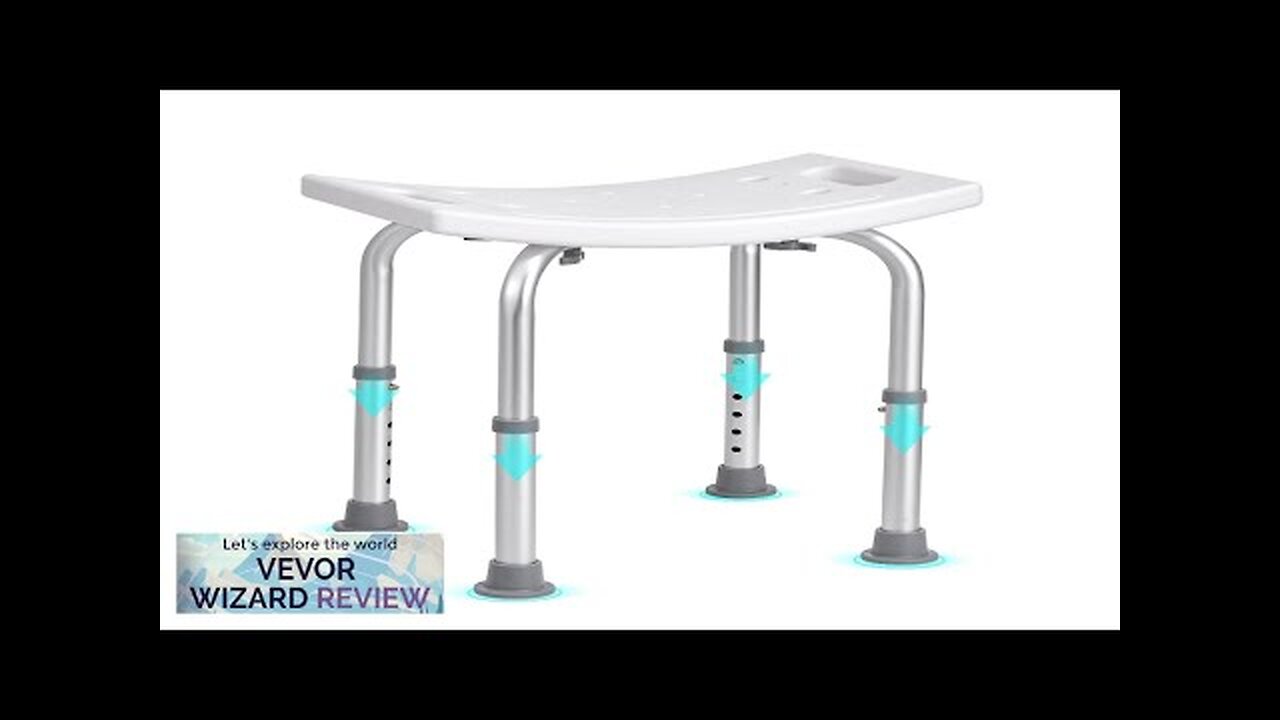 VEVOR Shower Chair Adjustable Height Shower Stool with Built-in Handles Shower Seat Review