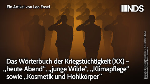 Wörterbuch der Kriegstüchtigkeit (XX): „junge Wilde“, „Klimapflege“ sowie „Kosmetik und Hohlkörper“