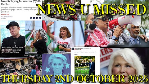 NEWS U MISSED WITH PAUL BROOKER 2ND OCTOBER 2025