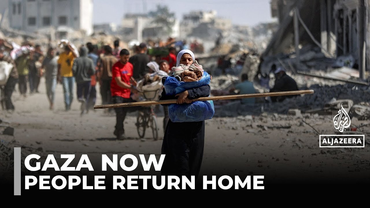Palestinians Return Home and Search for Loved Ones Following Ceasefire