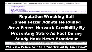 Reputation Wrecking Ball Jim Fetzer Stunning Email Confession Ruins Stew Peters Network Credibility