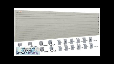 VEVOR Slatwall Panels with Hooks 4 ft x 1 ft Gray Garage Review